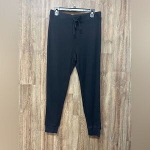 James Perse Black Thermal Joggers